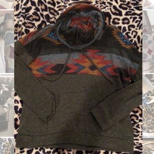 Women’s Aztec cowlneck pullover